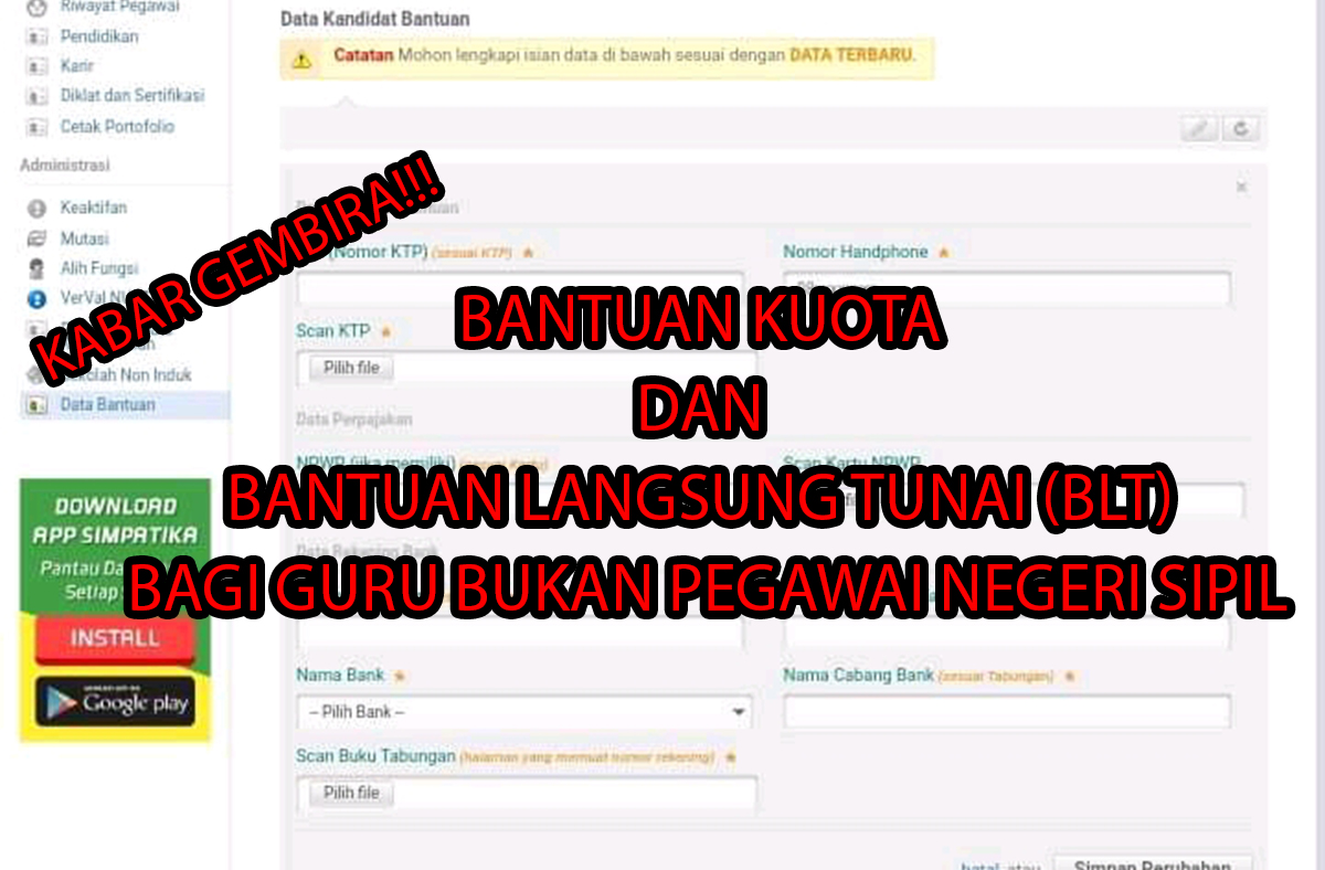 Kemenag Salurkan Kuota internet dan BLT Bagi Guru Bukan PNS