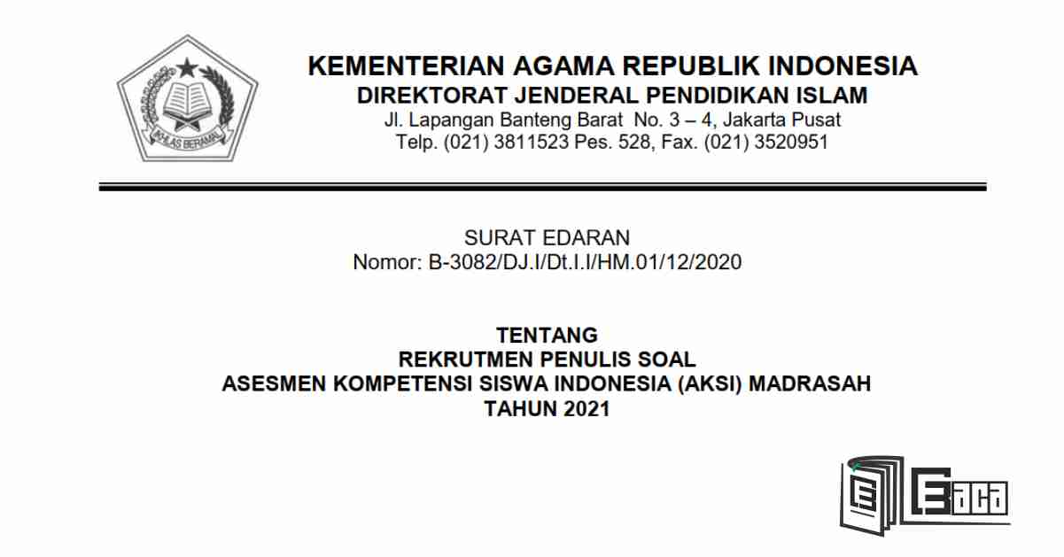 Kemenag Adakan Rekrutmen Penulis Soal AKSI