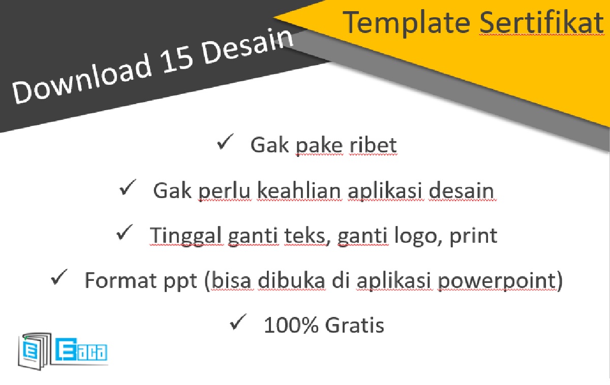 15 Desain Sertifikat Siap Edit - Free Download