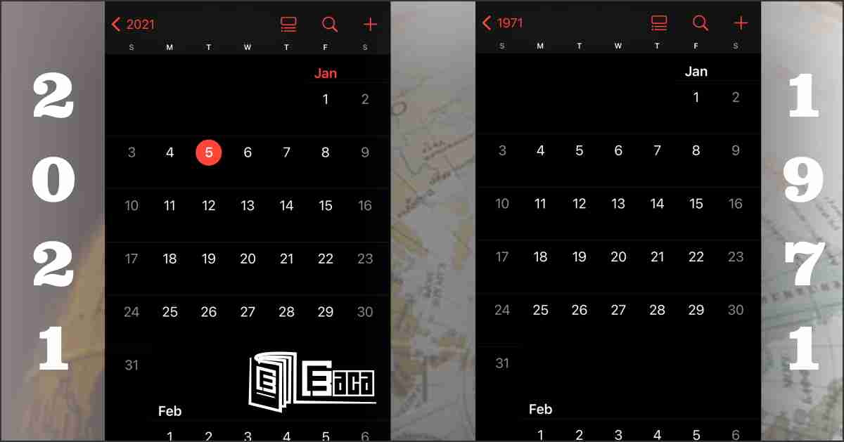 Alasan Matematis Mengapa Kalender 1971 Sama Dengan 2021
