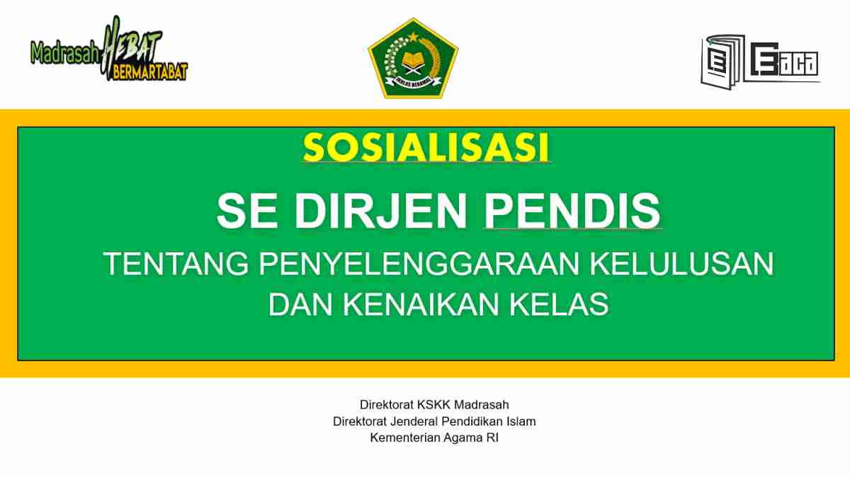 Ujian Nasional dan UAMBN Tingkat MTs dan MA Ditiadakan