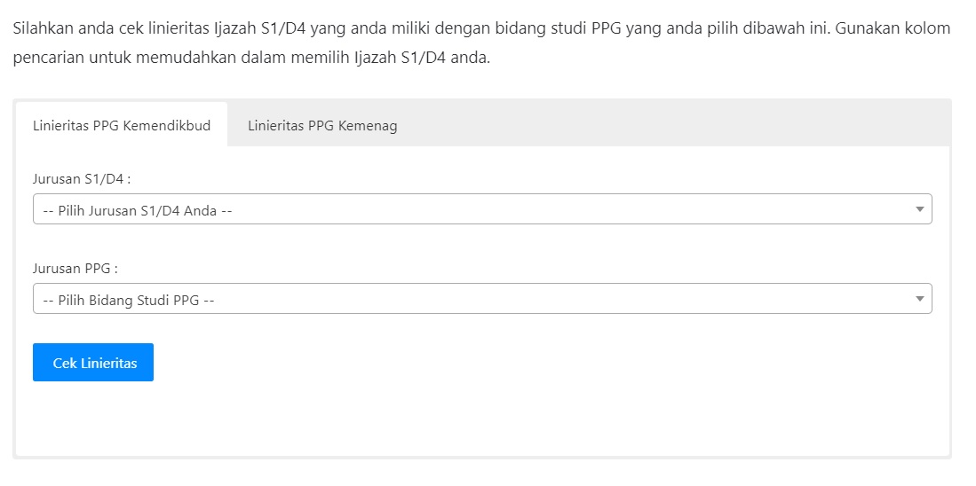 Cek Linieritas Ijazah