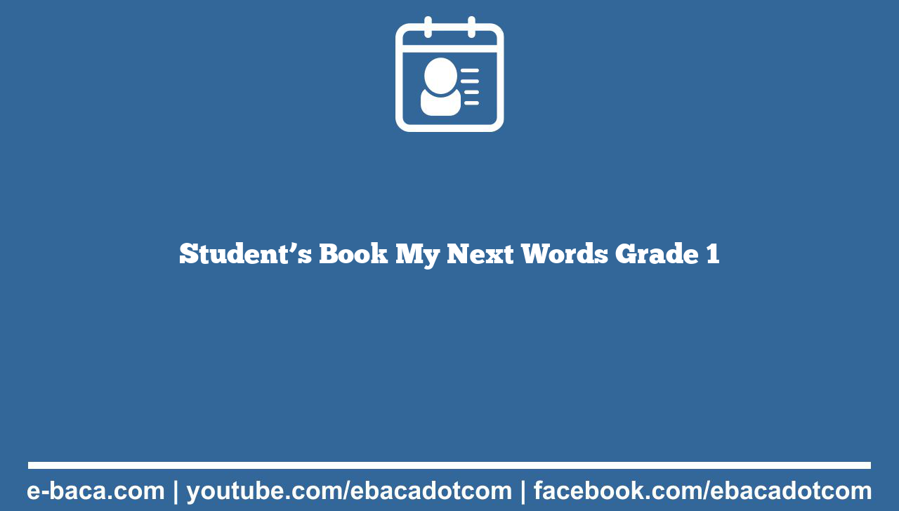 Student’s Book My Next Words Grade 1
